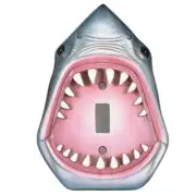 Shark Design Resin Light Switch Wall Plate 6.75 x 4.7 Inches