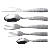 在飛比找momo購物網優惠-【ALESSI】華麗系列 不鏽鋼餐具 餐叉 餐刀 湯匙 5入