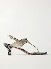 [Paris Texas] Paris Texas - Portofino Snake-effect Leather Sandals - Snake print - IT38 IT 38 Animal print