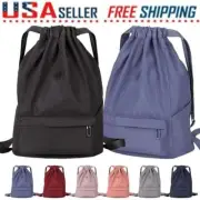 Waterproof Drawstring Bag Gym Bag String Bag Sackpack Cinch Shoulder Backpack US