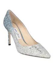 Jimmy Choo Romy Glitter Pumps High Heel Women Metallic | Silver