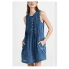 NWT Faherty Isha Organic Cotton Dress Indigo size Medium
