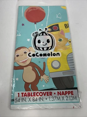 CoComelon Party Table Cloth Cover for Kids Birthday Party 54" x 84"