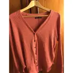 ABERCROMBIE &FITCH 粉色毛衣罩衫 SALMON PINK CARDIGAN