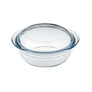 O Cuisine 27cm/2.3L Round Glass Casserole w/ Lid Oven Kitchen Cookware Clear