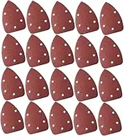 Lightweight Triangle Sanding Pads 20 Pack 40 Grit Sandpaper for Wood Metal Furniture