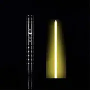 Metal Handle Lightsaber, Role Playing Toy Creative Outdoor Luminous Light Battle Force Fx Lightsaber Light and Shock Wave Sound (2 Sets of Sound Effects) (Golden Light)