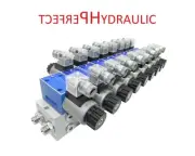 Hydraulic valve control valve 8 section CETOP 03 NG6 60l / min 230V unloading ex