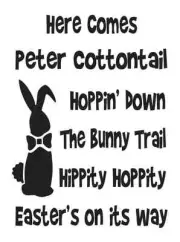 Easter Spring STENCIL**Peter Cottontail**for Signs Scrapbook Wall Large 12"x 16"