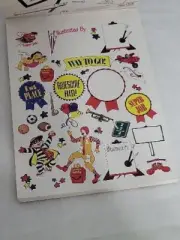 Vntg McDonald's McDonaldland Scribble Pad Coloring Book Sticker Stuart Hall Rare