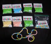 NEW Vintage Pop Beads Huge Lot + Spacers Interpro Inc Necklaces 70s 80s #27