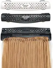 Hair Extension Holder and Hanger – Professional Hair Styling Tool and Extension Caddy for Washing, Coloring and Blow-Drying of Weft, Clip-In, Tape-In and Halo Extensions [MATTE BLACK]
