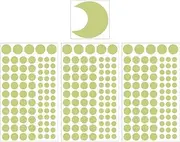 BESPORTBLE Glow in The Dark Moon Wall Stickers Luminous Dots Christmas Murals Decal Adhesive Glowing Wall Decoration for Home DIY Bedroom Baby Kid Nursery Room Ceiling White 252 Pcs