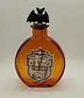 Witch Glass Deadly Morsels Potion Poison Bottle Bat Cork Top Witch's Brew Orange