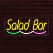 NEW "SALAD BAR" w/UNDERLINE 30x12x1 INCH LED FLEX WINDOW/WALL INDOOR SIGN 30886