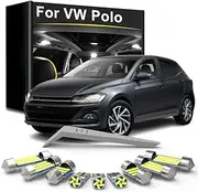 LED Interior Light Bulb Kit, For VW Volkswagen Polo MK6 MK5 MK4 MK3 6R 6C 9N 6N AW11994-2018 2019 2020 2021 2022 2023