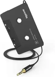 Arsvita Car Audio Cassette to Aux Adapter, 3.5 MM Auxillary Cable Tape Adapter