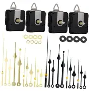4 Pcs Different Shaft Clock Mechanism kit with 8 Pack Clock Hands, DIY Black