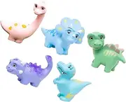 Generic 5pcs Mini Dinosaur Figurines Cute Resin Dinosaurs for Micro Landscape Aquarium Miniature Garden Decor Vivid Hand Painted for Creative Arrangements