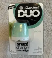 Discontinued Chapstick Duo COOL MINT Snap Change Rearrange 0.194 oz Sealed
