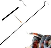 Portable Folding Pocket Stainless Steel Snake Hook, 39.3 "Extension, Retractable Snake Hook, Reptile, Small Snake pet Snake Picking and handling Tools