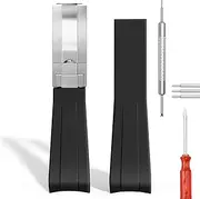 [Wentokye] 20mm Watch Band for Rolex Rubber Strap 20mm for Men & Women Watches-Replacement Curved Lug End Watch Strap Colors:Black, Blue,Green