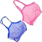 GARVALON 2pc Boys and Girls Beach Toys Bag Mesh Beach Tote Bag Large Capacity Swimming Camping Outdoor Sports