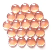 20 x Shades of Peach Rose Glass Mosaic, Leadlight Pebbles, Stones