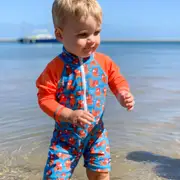 Kids All-In-One Snap Sunsuit - 'O' is for Octopus