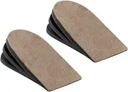 HEALEEP 1pair Invisible Inner Raised Insole Half Heel Lift Cushions for Men Women Breathable Soft Heel Pads for Height Increase Comfortable Shoe Inserts