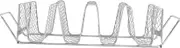 NAMOARLY 1Pc Stainless Steel Taco Holder Rack Tortilla Stand for Tacos and Mexican Pancakes for Parties Camping and Family Gatherings Silver