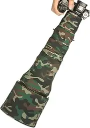 CHASING BIRDS Camouflage Waterproof Lens Coat for Nikon Z 800mm f/6.3 VR S Rainproof Lens Protective Cover (Military Green Camouflage, with 1.4X and 2.0X TC)