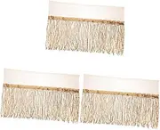 Operitacx 3pcs Sew-in Tassel Trim Decorative Tassels for Clothing DIY Fringe Trim Dance Waist Chain Hip Skirt