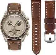 [Stanchev] Strap for Omega x Swatch MoonSwatch/Rolex Watch/SEIKO Watch 20mm,Genuine leather Omega X Swatch Moonswatch Speedmaster Watch Replacement Strap