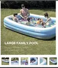 Sable Inflatable Swimming Pool, Blow up Kiddie Pool for Family 92" X 56" X 20”