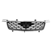 New Grille For 2000-2003 Nissan Sentra 1.8L L4 Chrome Shell Painted Black Insert
