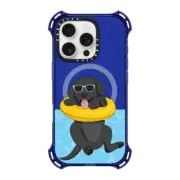 iPhone 16 Pro Bounce Case MagSafe Compatible Swimming Black Labrador