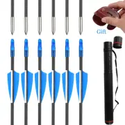 31" Archery Hunting Practice Fiberglass Arrows for Recurve Bow & Arrow Quiver