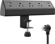 Desk Clamp Power Strip USB C,Desktop Mount Surge Protector,40W Fast Charging