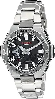 [Casio] G STEEL BLUETOOTH SOLAR, BT, W/TIME S/WATCH 200M BLK DIAL, S/STEEL BAND