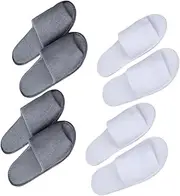 Portable Folding Slippers for Men Disposable Travel Hotel Slippers White Open Toe Design Lightweight Comfortable for Spa Home Guest Use