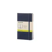 Moleskine Classic Hardcover Pocket Notebook Plain (Sapphire Blue)