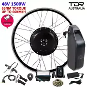 700C 29" TDR 1500W 48V Battery Electric Bike EBike Motor Rear Wheel Hub Kit 15Ah