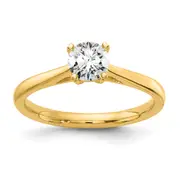 14k Yellow Gold True Origin 1/2 Ct. Lab Grown Diamond VS/SI+ G+ Round Solitaire Engagement Ring