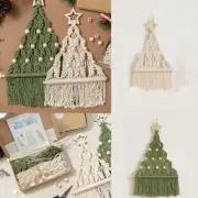 2PCS Christmas Tree DIY Kit Woven Macrame Christmas Tree Sets Wall Hanging Decor