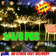 1/4/6 180LED Firework Fairy String Lights Starburst Solar Xmas Garden Night Lamp