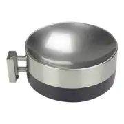 Pomd'or Exotic Wenge Wood Soap Dish and Holder, Wall-Mounted, Polished Chrome
