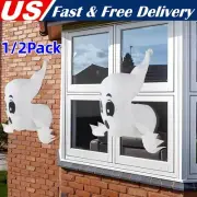 1/2Pack Window Crasher Ghosts Halloween Hanging Decor Broken Window Ghost Prop
