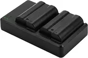 ELASO 2 Packs of EN-EL15 EN EL15a Battery and Charger Compatible with Nikon D7500, D7200, D7100, D7000, D850, D750, D500, D810a, D810, D800e, D800, D610, D600 Camera