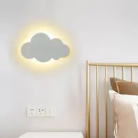 在飛比找ETMall東森購物網優惠-云朵壁燈臥室床頭燈現代簡約創意三色帶遙控led卡通燈兒童房壁
